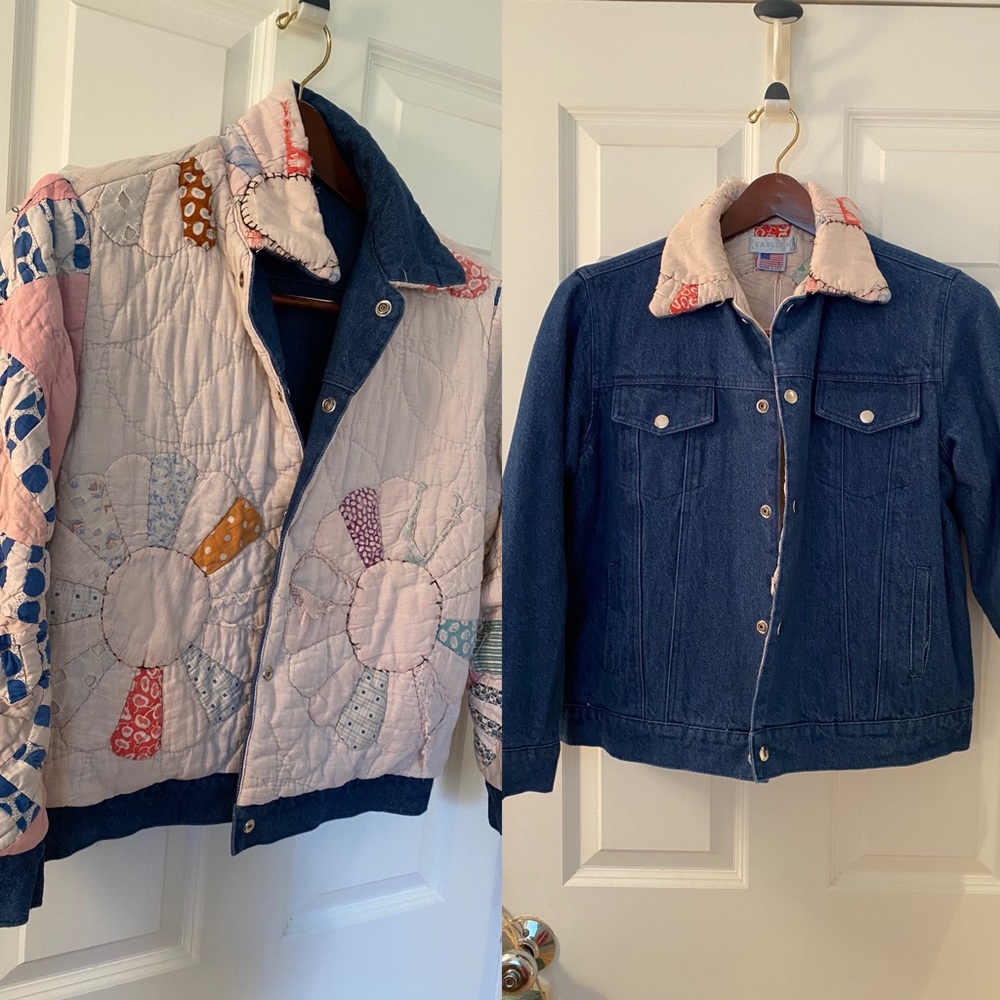 OOAK NWT Carleen reversible quilt jean jacket NWT